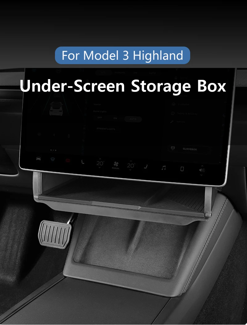 Unterbild-Aufbewahrungsbox für Tesla Model 3, Highland, versteckte Falte, Aufbewahrungsbox, Auto-Aufbewahrung, Modifikationsteile, Innendesign – Detail 1