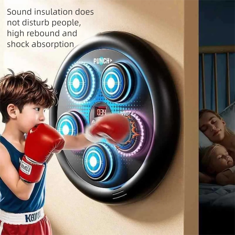 

Bluetooth Connection Smart Music Boxing Machine Wall Mounted 3 Speed Adjustment Boxing Electronic Target Volume Adjustment