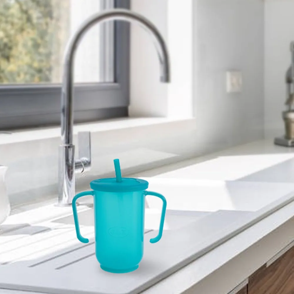 Simple Leakproof Feeding Cup Easy Grip with Tube Leakproof Container Anti Choke Dual Handles Sip Cup Home