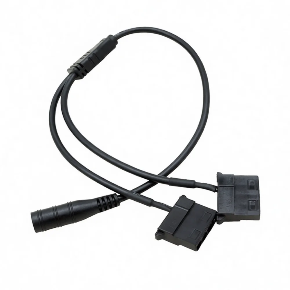 DC5521 To Double 4Pin Fan Power Adapter Cable Computer Case Cooling Fan Splitter Cord Effective Hardware Wire Accessory