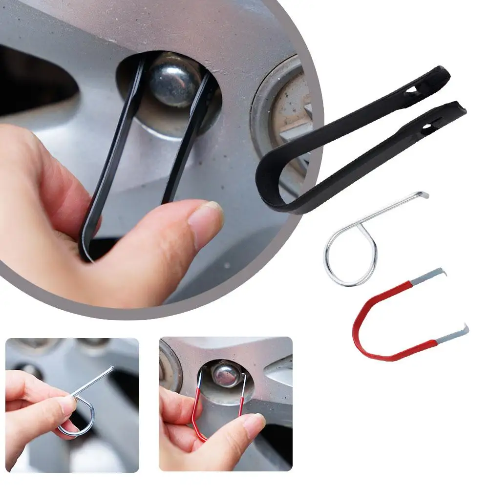 Car Wheel Stud Nut Center Cover Caps Bolt Covers Remover Tool Key Tweezers Removal Dismantle Puller Tool For VW Audi Wheel U6H9