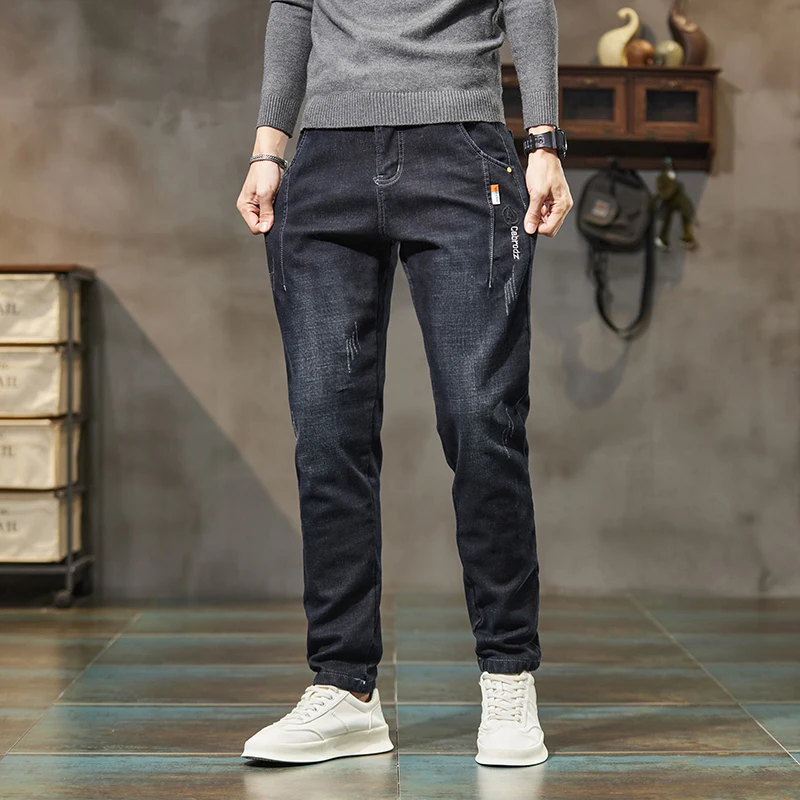 Spring Autumn High Quality Men's Jeans Casual Biker Denim Pants Classic Clothes Overalls Korea Slim Fit Trousers For Men 28-38