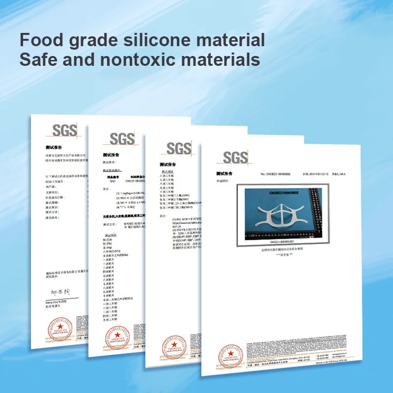 Soporte de silicona para mascarilla, hebilla de cinturón de PE, ayuda a respirar, cojín interior transpirable