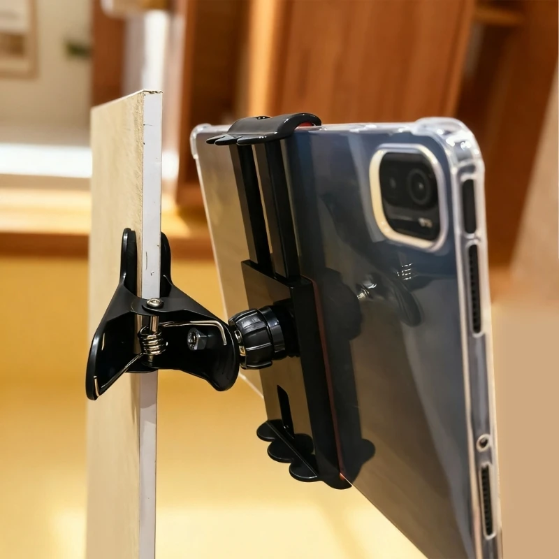 Heavy Duty Metal Phone Mount Support With Tool Less Quick Installation Multiple Adjustable Clamp For Office Desk F19C