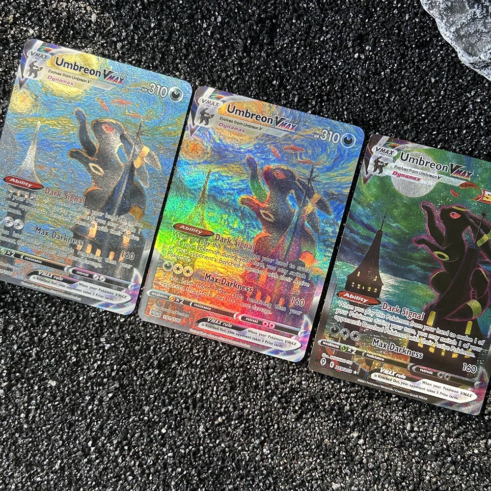 Diy PTCG Hochwertige Sammelkarten Umbreon Vmax Flash Card Diy Self Made Classic Game Anime Collection Card Geschenkspielzeug