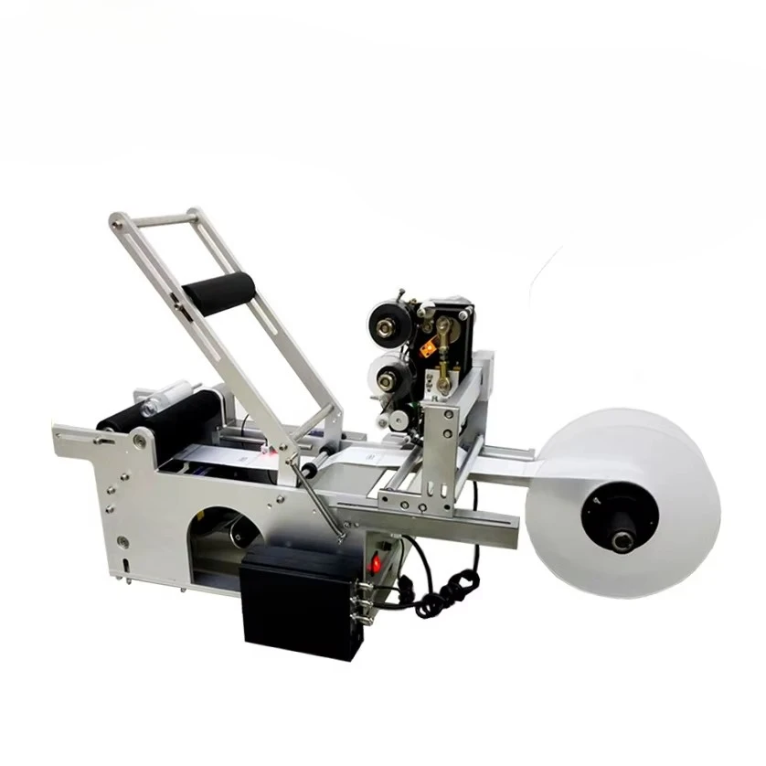 Machine With Printer Device for Cosmetics Beer PackagingMT-50 Hottest Low Price Manual Semi-Automatic Sticker Labeling