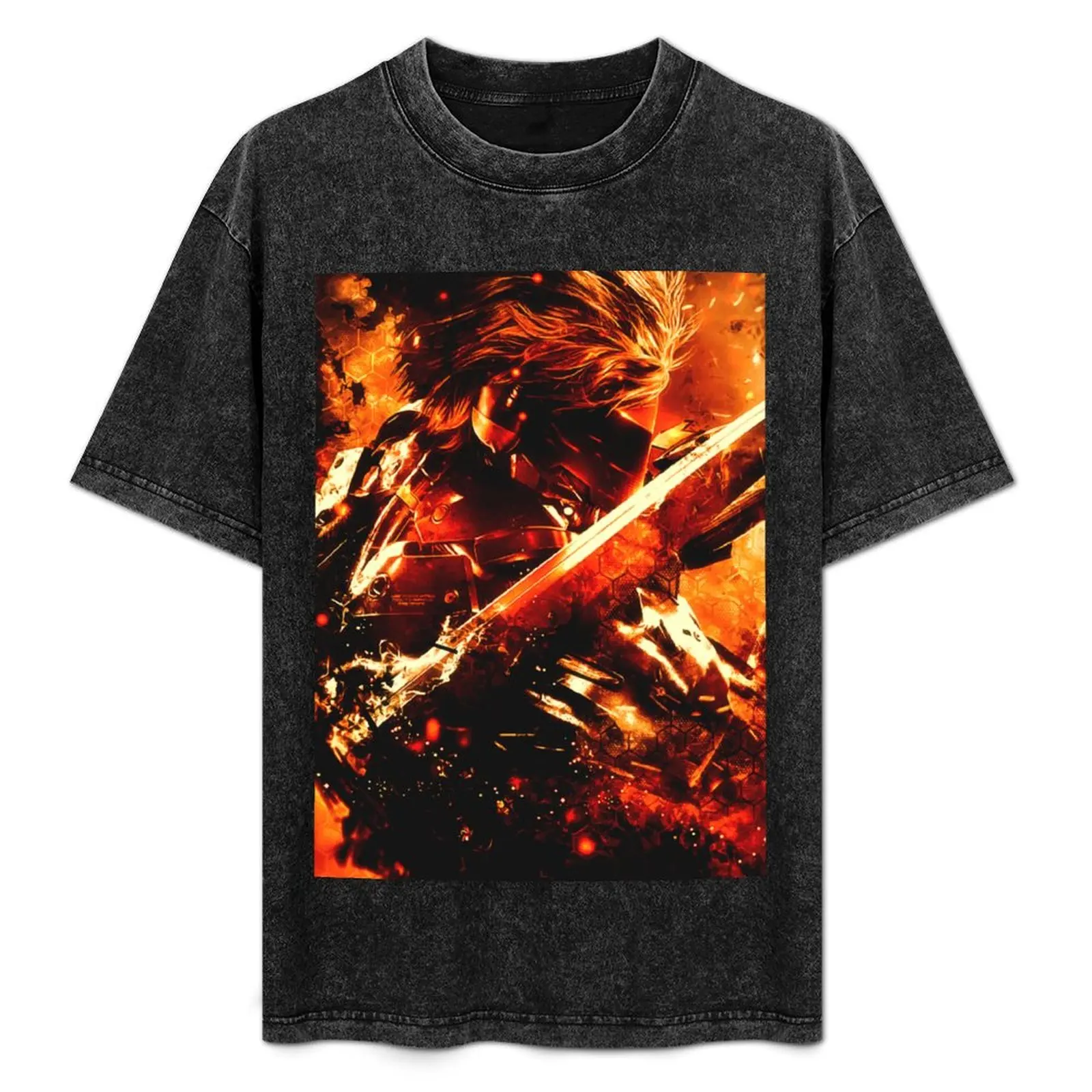 

Metal Gear Rising Raiden T-Shirt kawaii clothes oversized men clothing