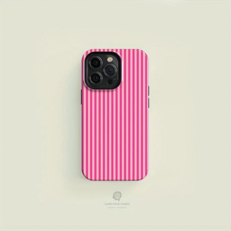 

Striped Pink on Pink Tough Phone Case IPhone 16 15 14 13 12 11 Pro Max Casings Cover Cheap Cell Phones Cell Phone Accessories