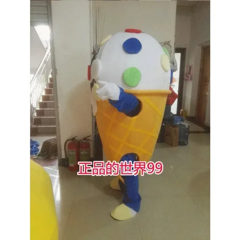 

Sweet Ice Cream Cone Mascot Costume Fancy Dress Adult Suit Fancy Dress Christmas Cosplay for Halloween Party Event