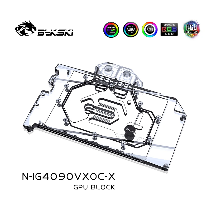 Bykski Water Block for Colorful GeForce RTX 4090 Vulcan OC GPU Card / Copper Cooling Radiator RGB SYNC / N-IG4090VXOC-X