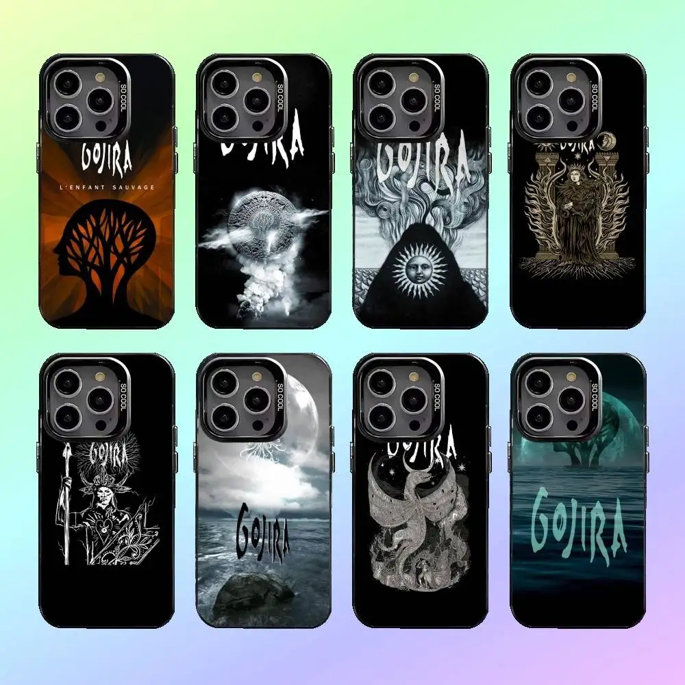 

Band G-Gojira Mea Culpa Phone Case For iPhone17,16,15,14,13,12,11 Plus,Pro Max Colored silver phone case