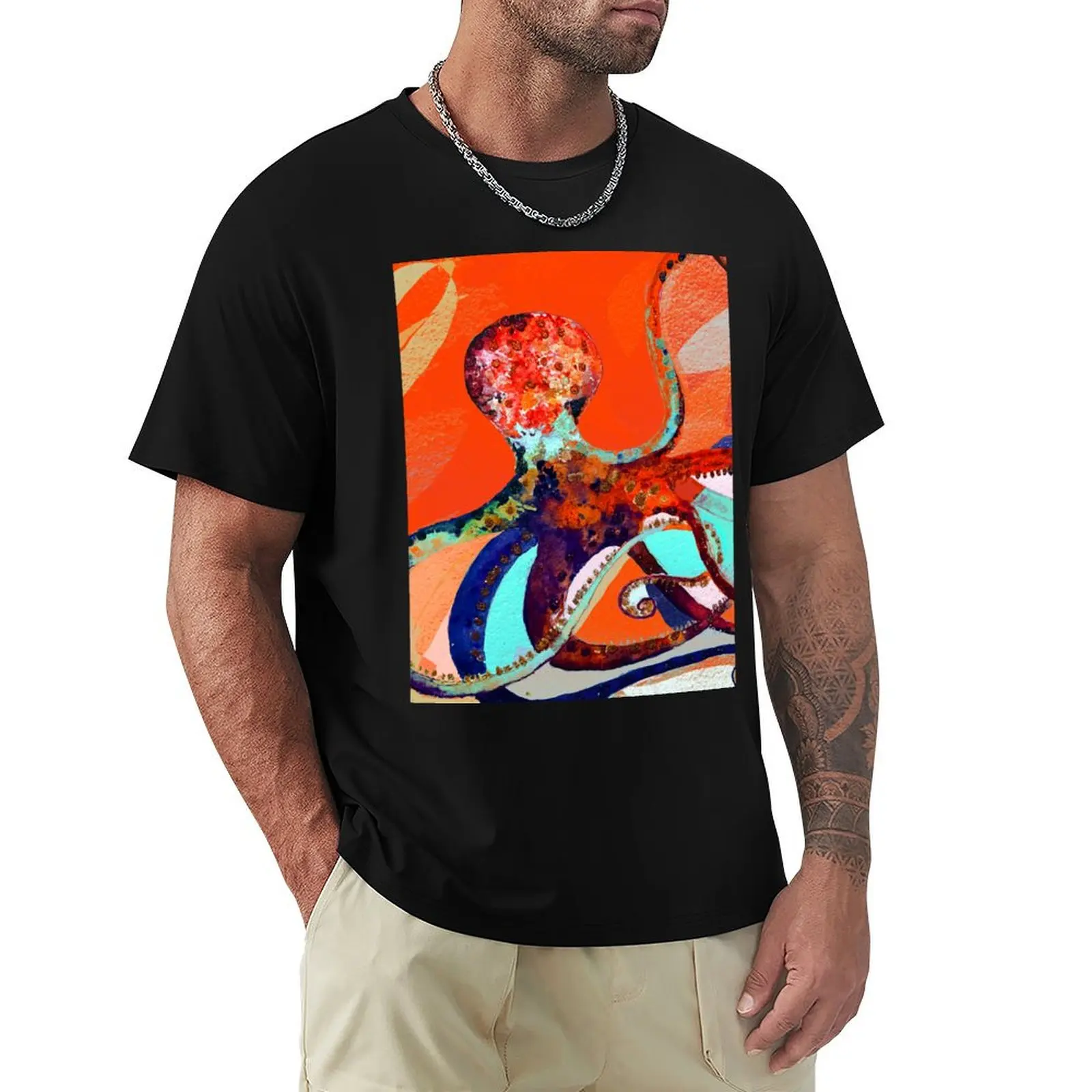 

Octopus,sea T-Shirt affliction shirts tees plain workout shirts for men
