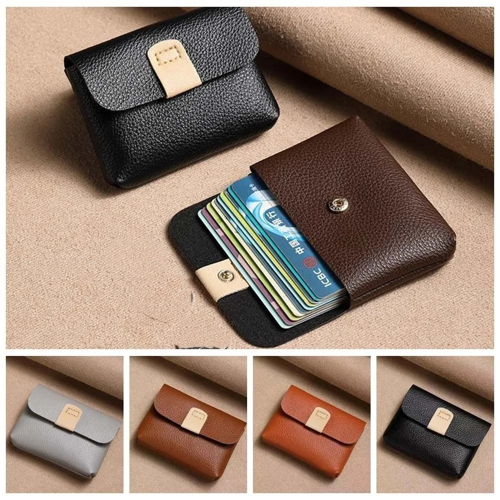 Einfarbig Kurze Geldbörse Wasserdicht Koreanischen Stil Kleine Leder Brieftasche Handtasche Lagerung Tasche ID Kreditkarte Halter Weibliche/Männlich