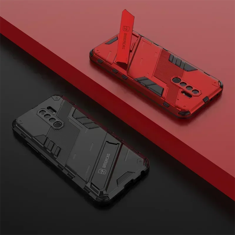 Per Xiaomi Redmi 9 9A 9C custodia con cavalletto armatura custodia per telefono per Redmi 9 Prime 9 Power Cover posteriore con supporto magnetico antiurto