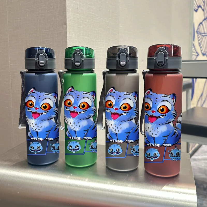 

3D Printed Devil Hunter Kpop Cartoon Cat Water Cup – BPA-Free Plastic Cup,560ml Leak-Proof for Daily Use & Kpop Fan Collection