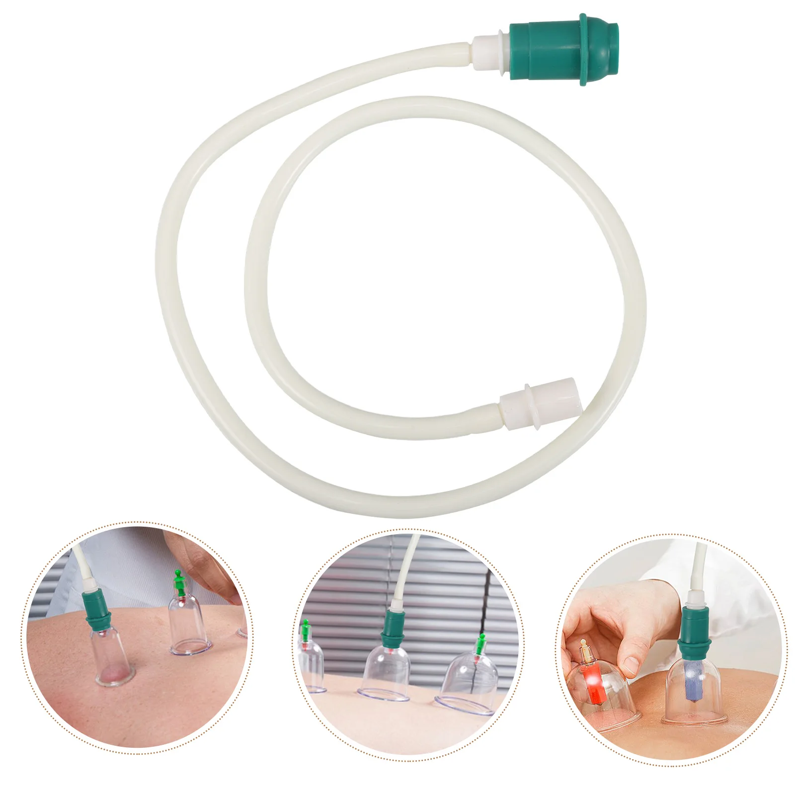 Tabung Ekstensi Selang Koneksi Cupping untuk Pompa Tangan Tabung Hisap Karet Tahan Lama Aksesori Cupping Vakum Pijat Relaksasi