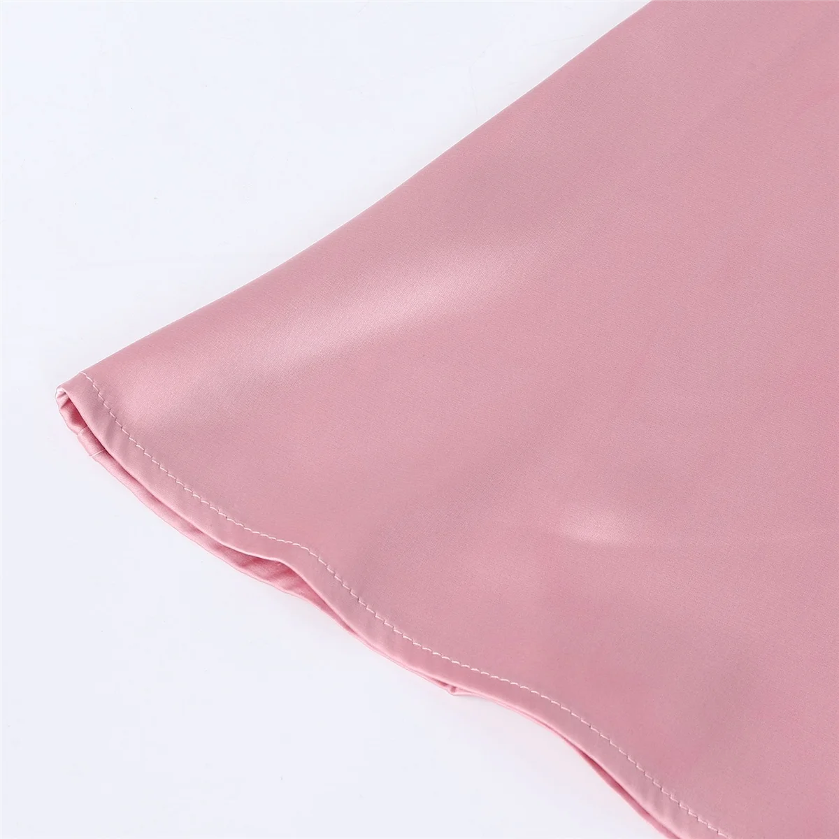 Women's Satin Mid Length Skirt Summer High Waist A Line Swing Skirt Elegant Casual Skirt XS Pink