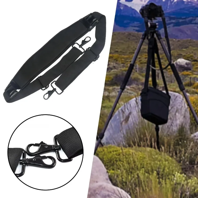 

Универсальный сменный плечевой ремень с крючками, мягкий, толстый, черный, прочный, с мягкой подкладкой для сумки для фотоаппарата, сумки на одно плечо