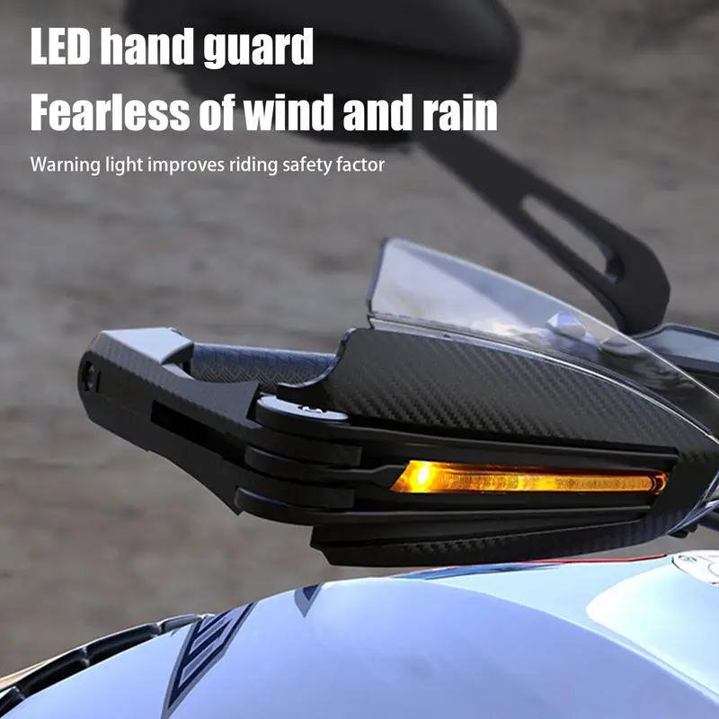 

Защита руля мотоцикла со светодиодными фонарями, указатели поворота, мотоциклетные поручни, щиток для ручки для уличной езды, туризма