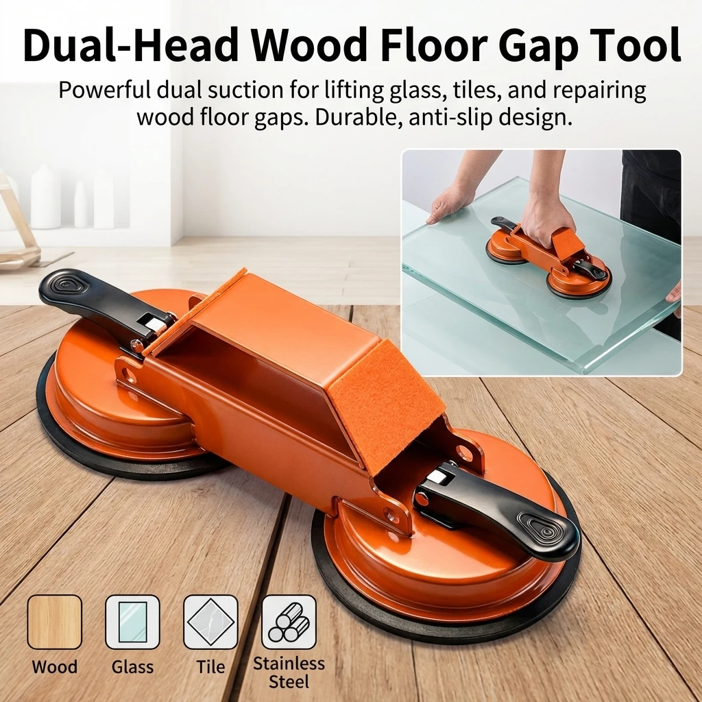 Double Head Floor Gap Repair Tool With Anti Slip Strong Suction For Hardwood Flooring