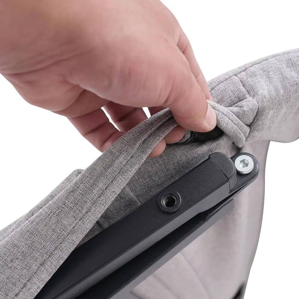 مسند ظهر سرير كهربائي قابل للتعديل باللون الرمادي مع درابزين قابل للطي وجهاز تحكم عن بعد للحوامل والمعاقين وكبار السن