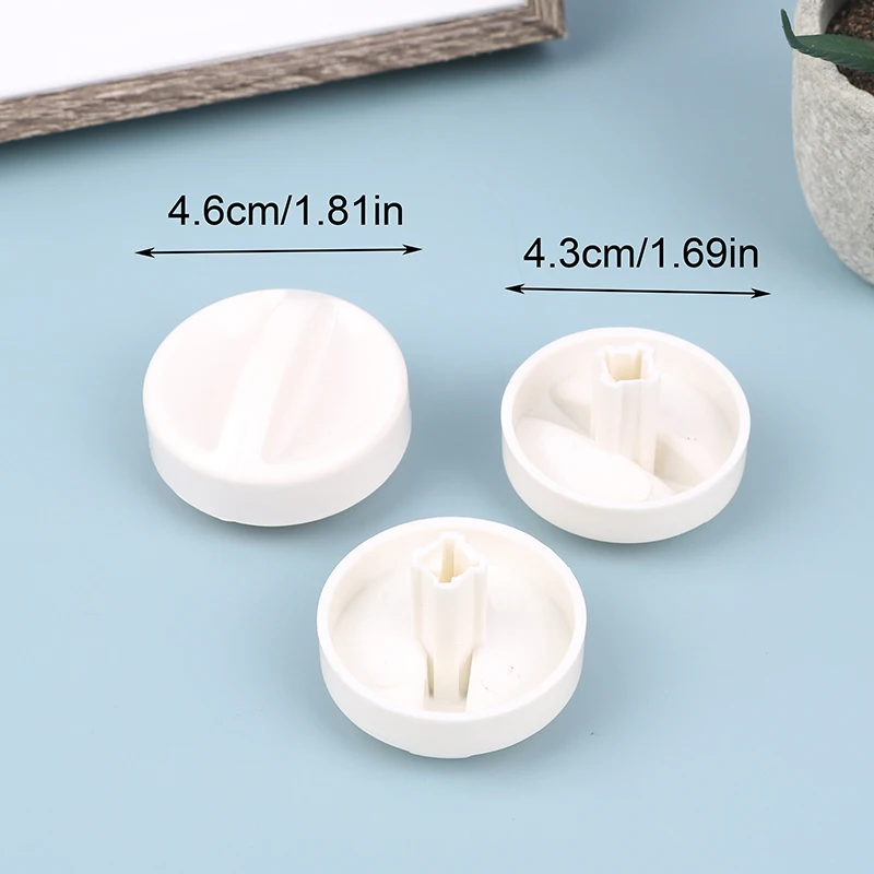 1Pc Universal White Microwave Oven Rotary Knob Plastic Spool Rotary Knob Timer Control Switch D-shaped | Cross hole