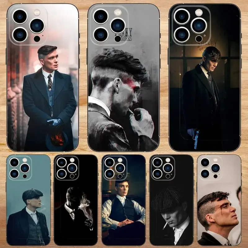 Thomas Shelby Peaky Blinders Phone Case For iPhone15,14,13,12,11,Pro,Max,Plus,Mini,X,XS,XR,8,7,6,S,Plus,SE Soft Black Case