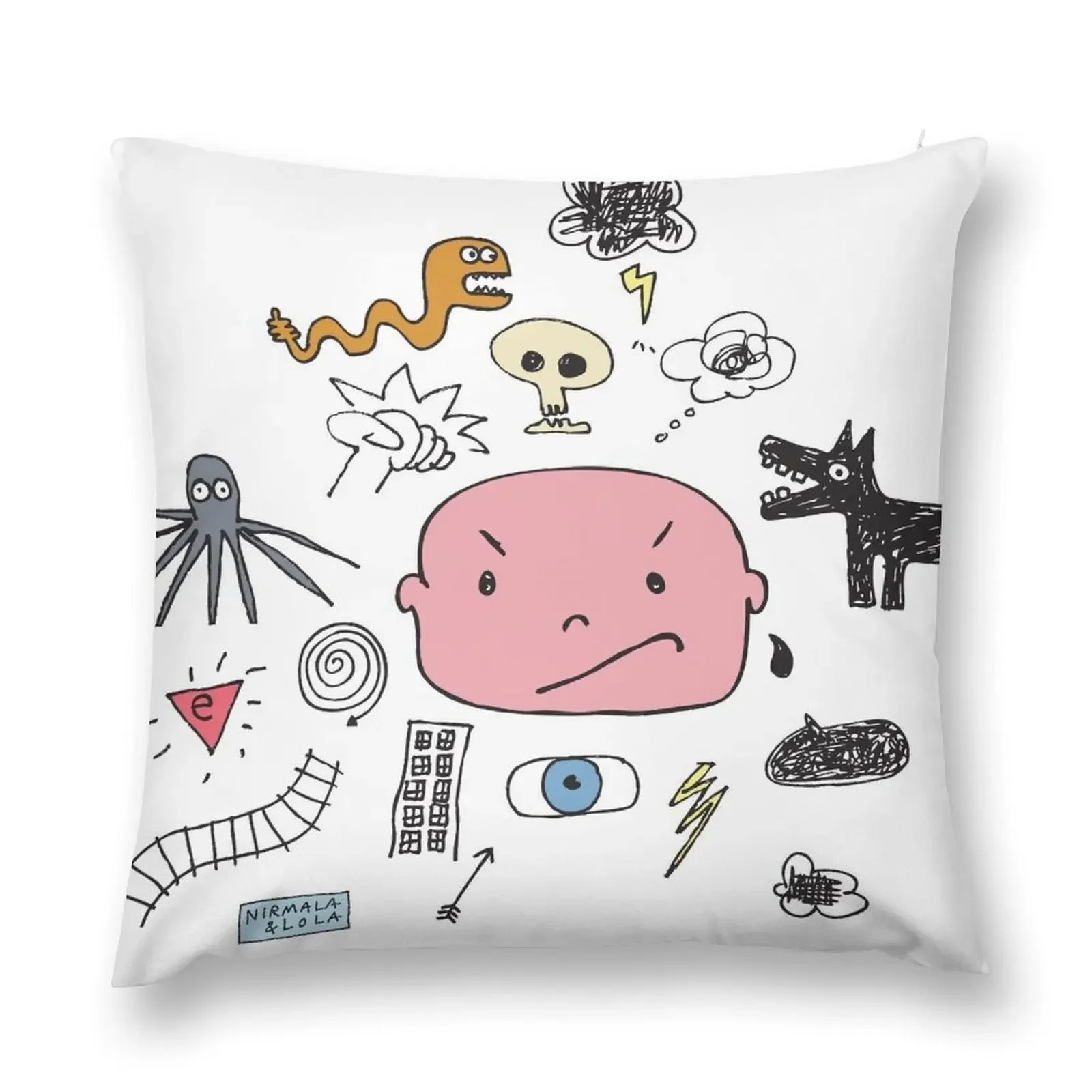 Emotions - Anger Throw Pillow Luxury Cushion Cover Sofa Cover pillow