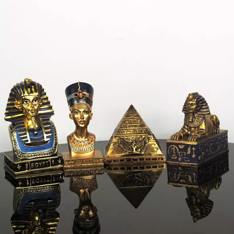 Ancient Egypt Pharaohs mummies pyramids sphinx resin statue craft Ornaments home decoration tourist souvenirs skeleton sculpture