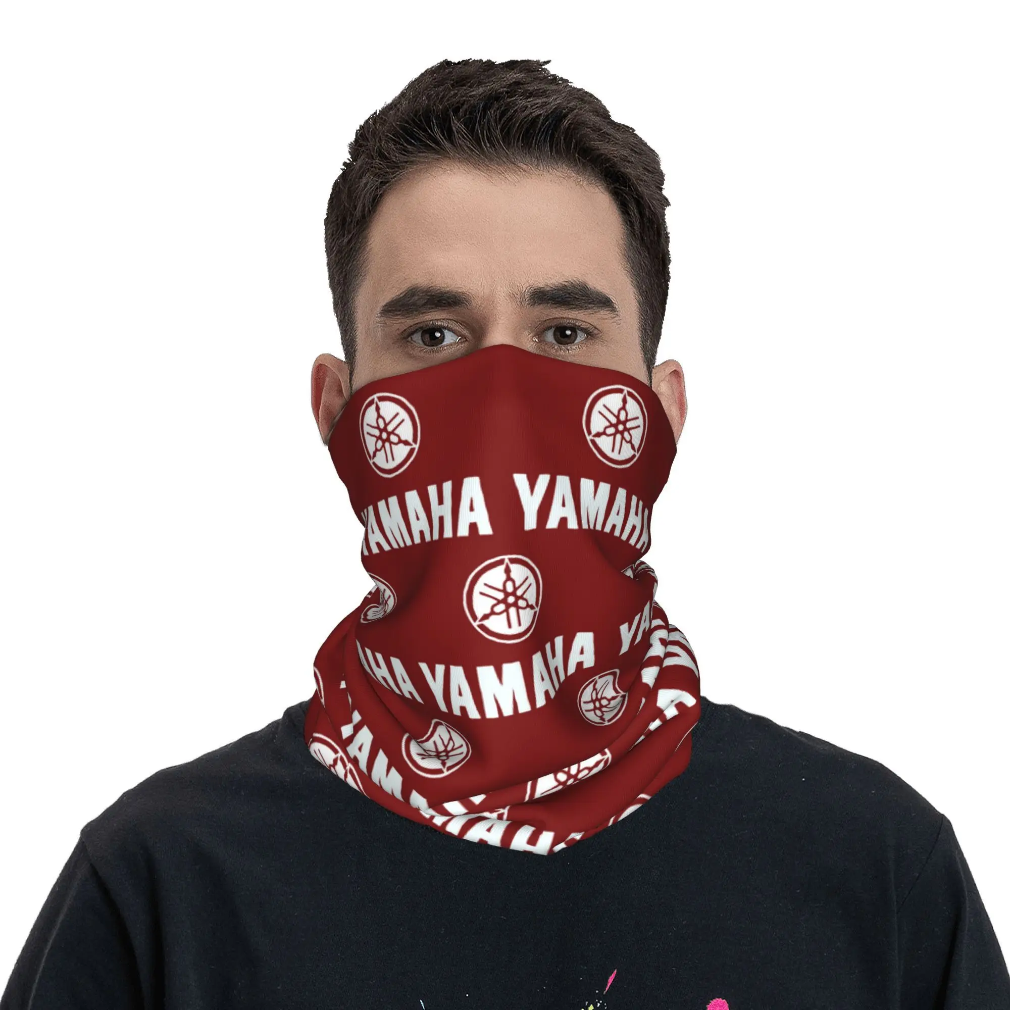 Custom Y-Yamahas Moto Red Winter Headband Neck Warmer Women Men Ski Hunting Tube Scarf  Face Bandana Gaiter