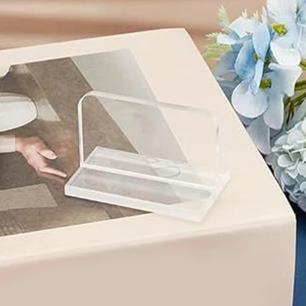 

6Pcs Clear Acrylic Aquarium Cover Handles Easy Install Rectangle Transparent Fish Tank Lid Replacement Grip Handle with