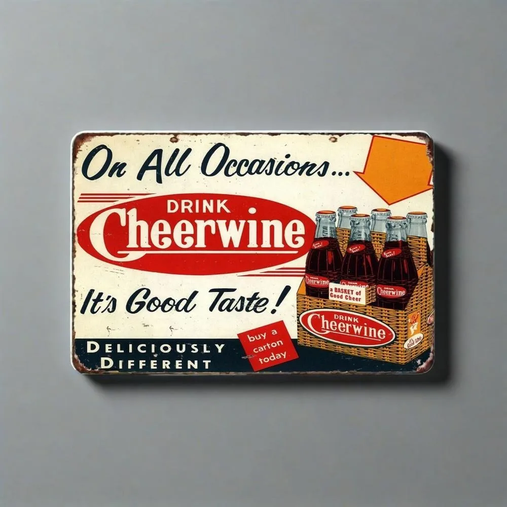 SodaNostalgiaPro تشيرواين الصودا الاستنساخ | تذكارات الإعلان عن المشروبات الرجعية | مثالية لمحلات الصودا وحلوى الطعام #1