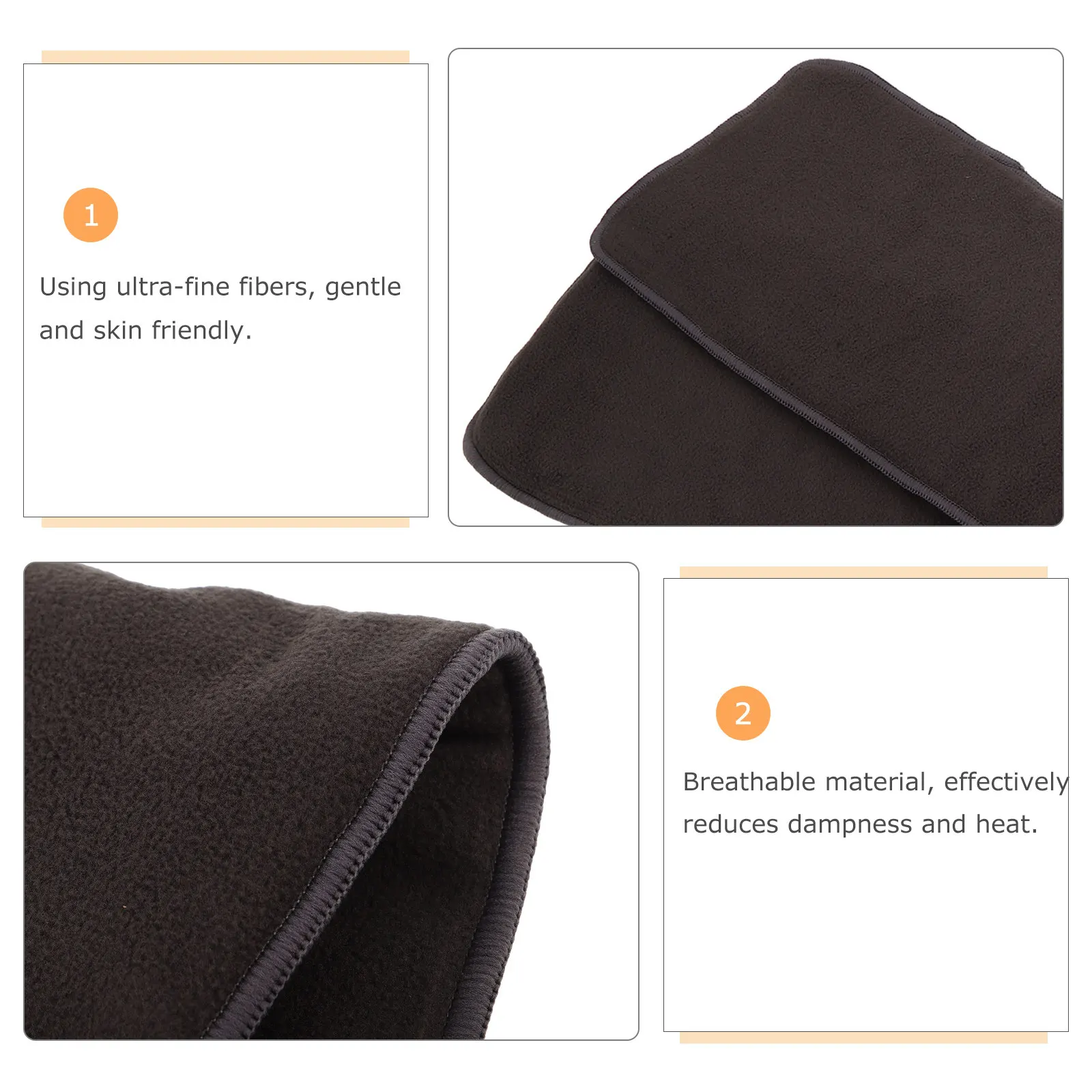 2Pcs Adult Reusable Cloth Diaper Inserts Soft Microfiber 3-Layer Absorbent Breathable Changing Pad Liners for Overnight
