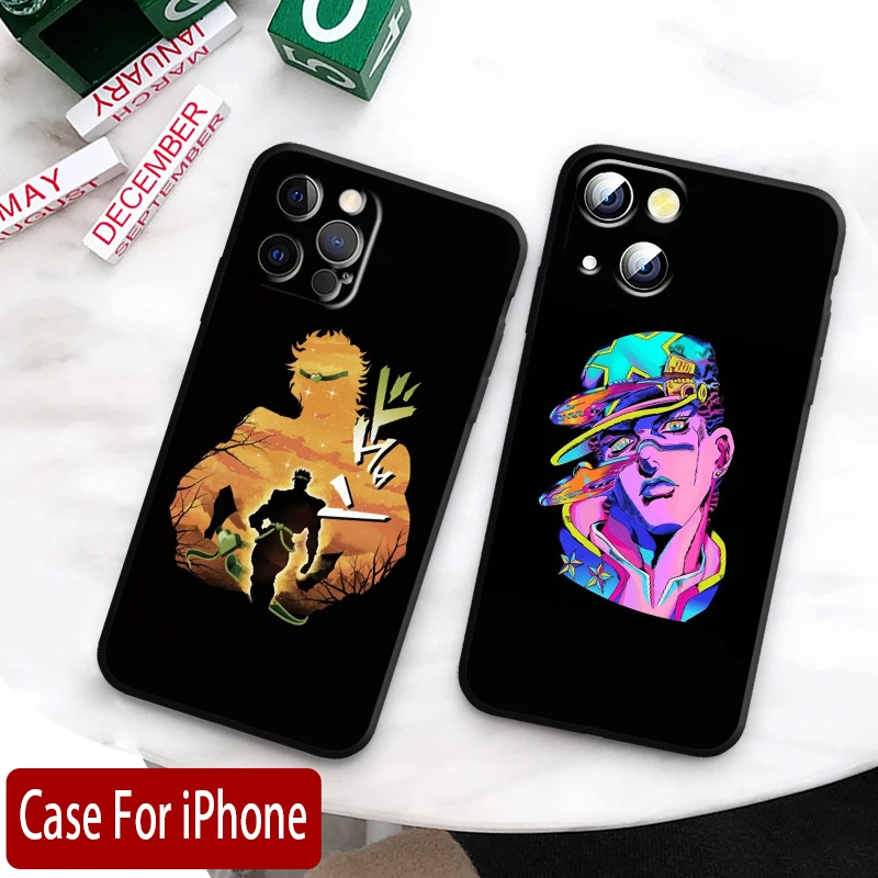 JOJO Villain Kira Yoshikage For Apple iPhone Case 15 14 13 12 11 Mini XS XR X 6S 6 Pro Max Plus Ultra Black Cover Phone Case
