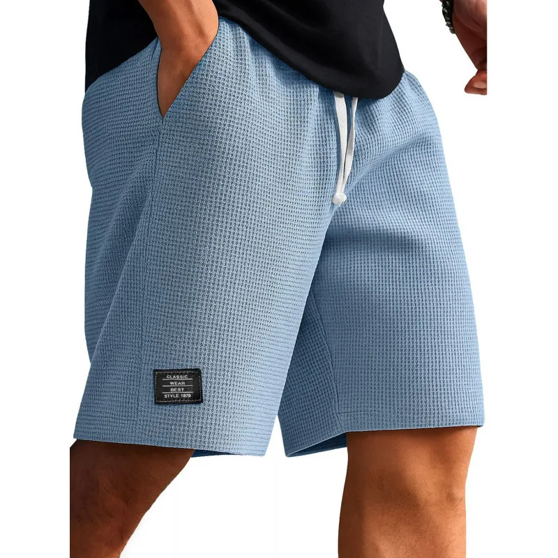 2026 Summer New Fashion Men Sports Shorts Drawstring Elastic Waist Casual Five Point Pants Young Pants