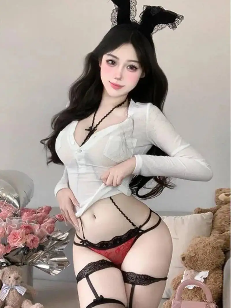 Pure Desire เซ็กซี่กางเกงผู้หญิงต่ําเอวครึ่งสะโพกกางเกง Hot Halter คอแฟชั่นสามเหลี่ยมด้านในกางเกงขาสั้นกางเกงขาสั้น 0MO3