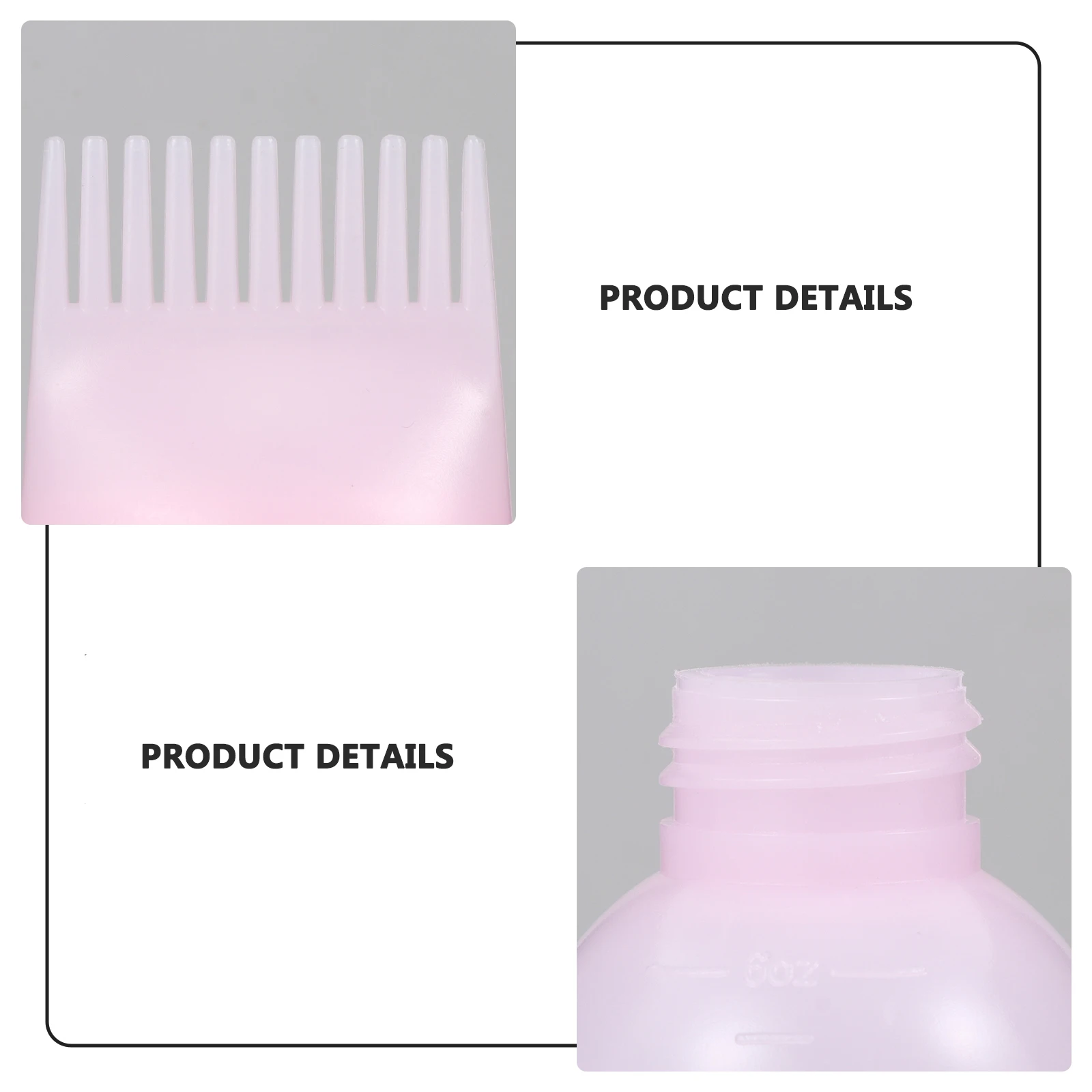 3 قطعة زجاجة التنظيف الجاف إعادة الملء البلاستيك تلوين الشعر قضيب زجاجات تخرج مقياس الجذر مشط للشامبو صبغ الشعر