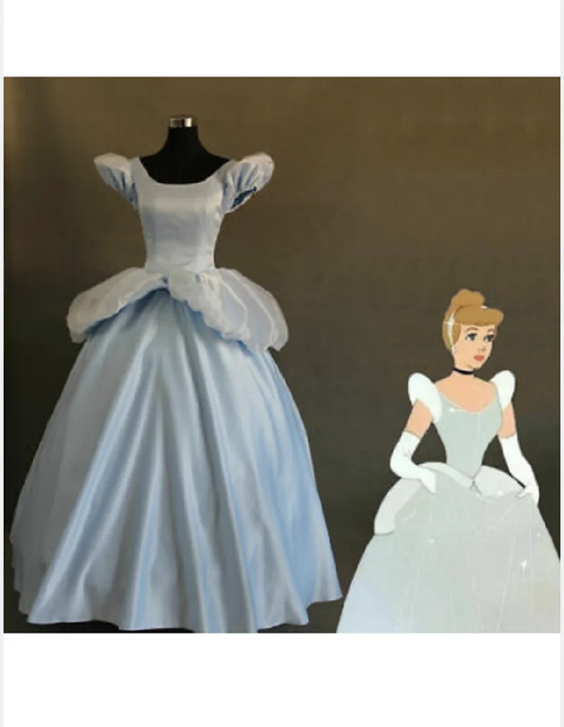 

Adult Costume Princess Cosplay Blue Prom Dress Custom