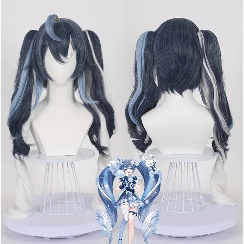 Hot 2025 Snow Cosplay Costume Anime Mikuu Winter Lolita Dress Hairwear Wig Halloween Party Carnival Outfit for Women Girl ir;l5