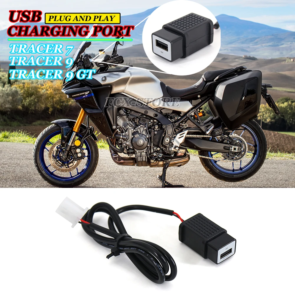 2021 2022 New Motorcycle Accessories For YAMAHA Tracer 9 Usb Adapter Tracer 9 GT Tracer 7 Plug and Play USB Charging Port