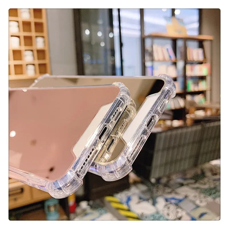 Fashion Mirror TPU Phone Case For iPhone 15 14 13 12 11 Pro Max 12mini Silicone Back Cover TPU Shockproof Case For 7 8 Plus