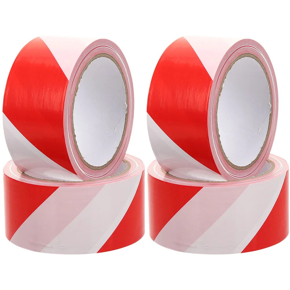 4 Rolls Warning Tape Non Adhesive Caution Strips Safety Barrier Tape for Area Isolation and Construction Use