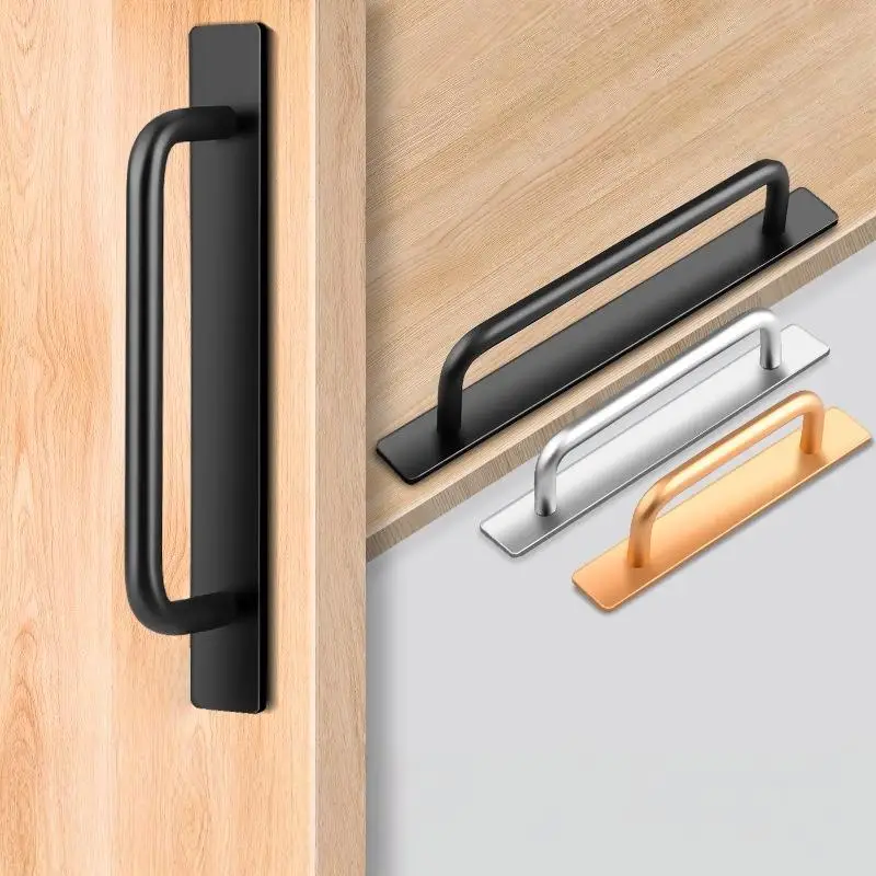 1Pcs Drawer Handle Aluminum Self-adhesive Handles For Easy Installation On Doors And Windows Without Drilling Window Door Handle