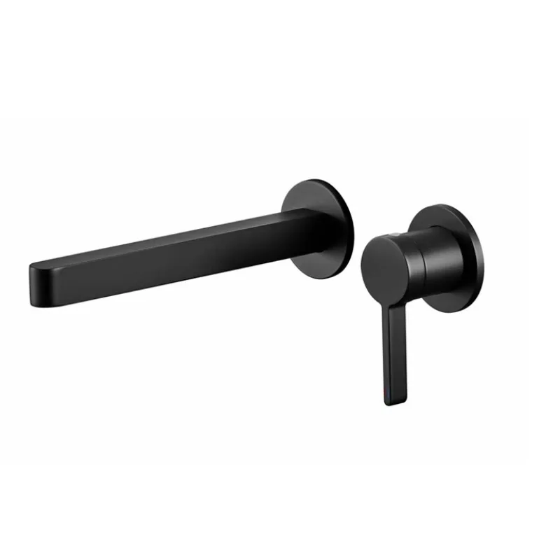 

Hot and cold concealed wall-type embedded faucet, all-copper washbasin hidden black, white and silver embedded wall faucet