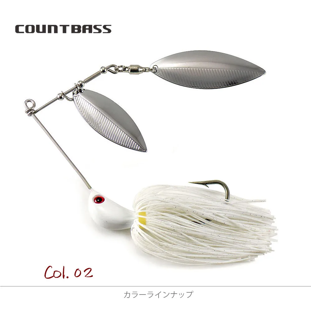 COUNTBASS 3/4oz Heavy Duty Spinnerbaits mit 6/0 Haken, Drahtköder mit Silikonröcken, Barsch-Angelköder – Detail 13