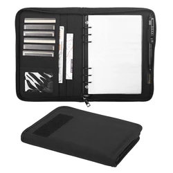 Kosibate Outdoor Padfolio Ring Binder with 80 Sheets of Loose-Leaf Paper Memorandum A5 Weatherproof Tactical Notebook
