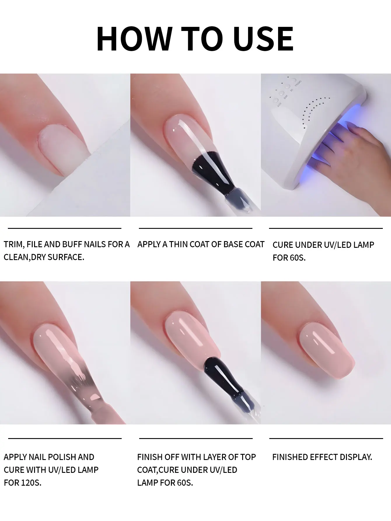 VOKY Set di gel per smalto in polvere glitterata da 2 pezzi, ogni pezzo da 0,24 once - adatto per l'uso femminile, cura delle unghie di livello professionale