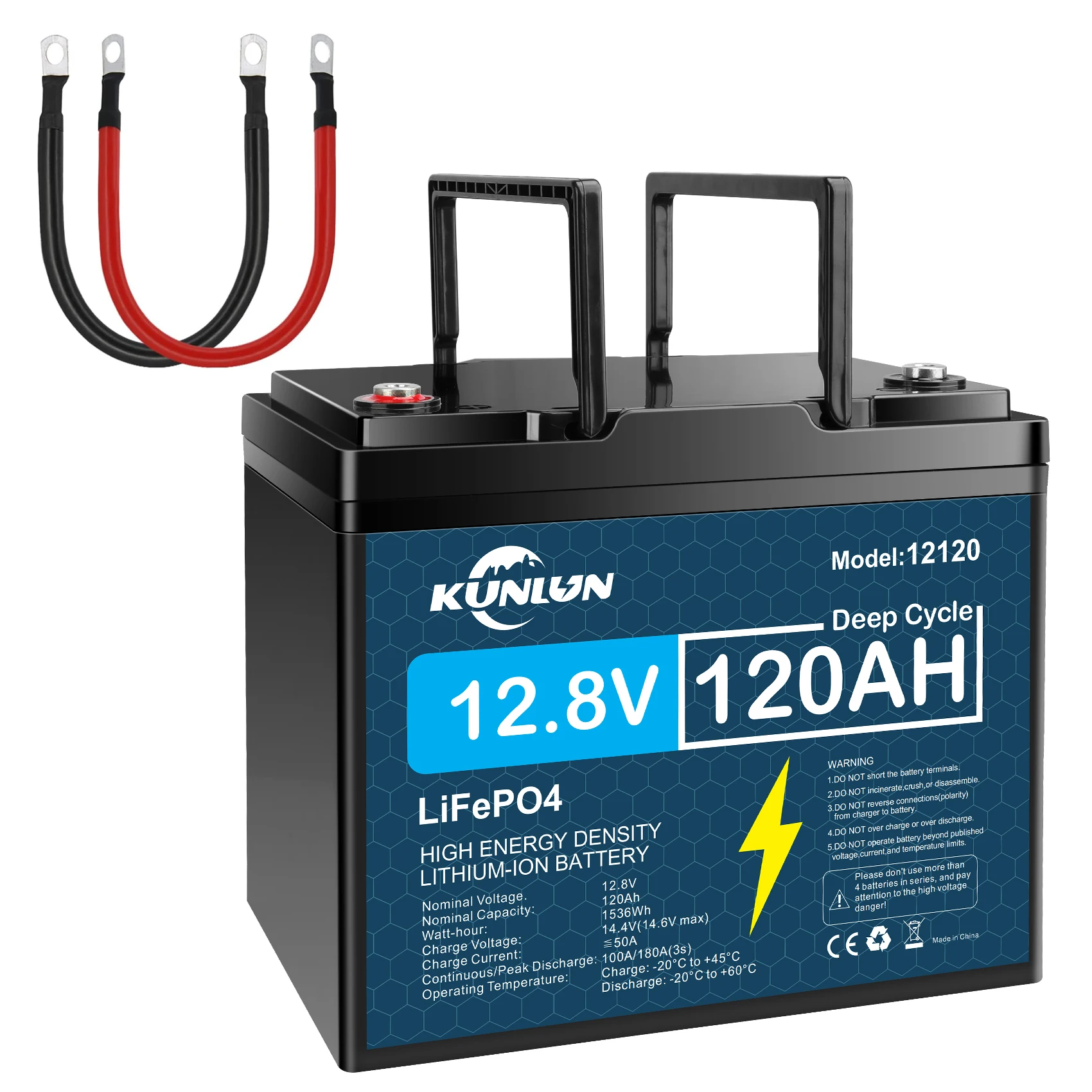 

REACELL12V 120Ah/60Ah LiFePo4 Battery Pack For 4S4P BMS RV,Boat Motors,Solar Powerlar Wind 12.8V Lithium Iron Phosphate Battery