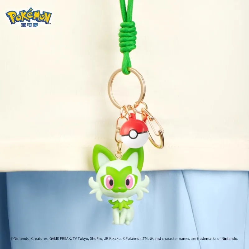 Official Pokémon Adventure Companion Series Charms - Sprigatito, Fuecoco, Quaxly 3-Pack Cute Keychain Pendants