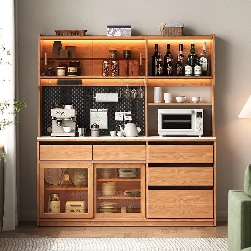 

b23 oak dining side against the wall integrated small apartment household kitchen living room locker